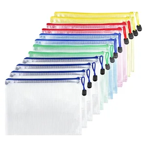 Bolsa impermeable A4 con cremallera para copia de documentos y efectivo