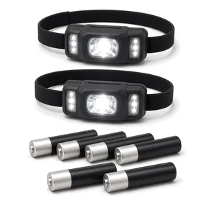Linterna frontal LED con pilas AAA incluidas