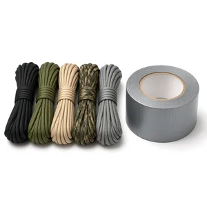 Cuerda paracord 550 (30 m) y cinta americana