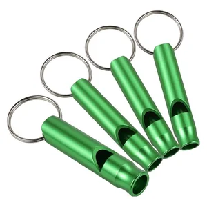 Silbato de emergencia de aluminio con anilla